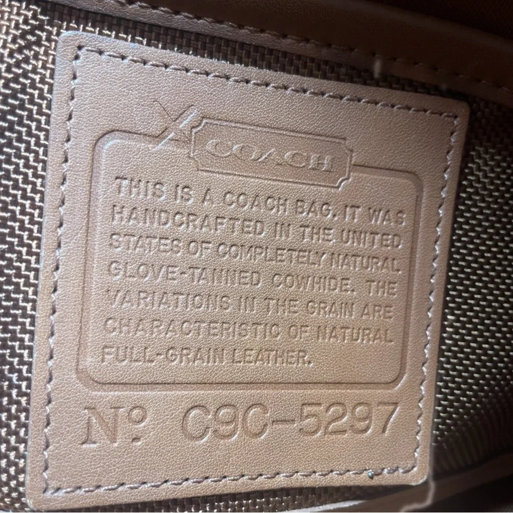 Vintage Coach Dowel British Tan Leather Laptop Briefcase #5297🖤